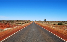 Австралия, дорога, голубое небо HD обои