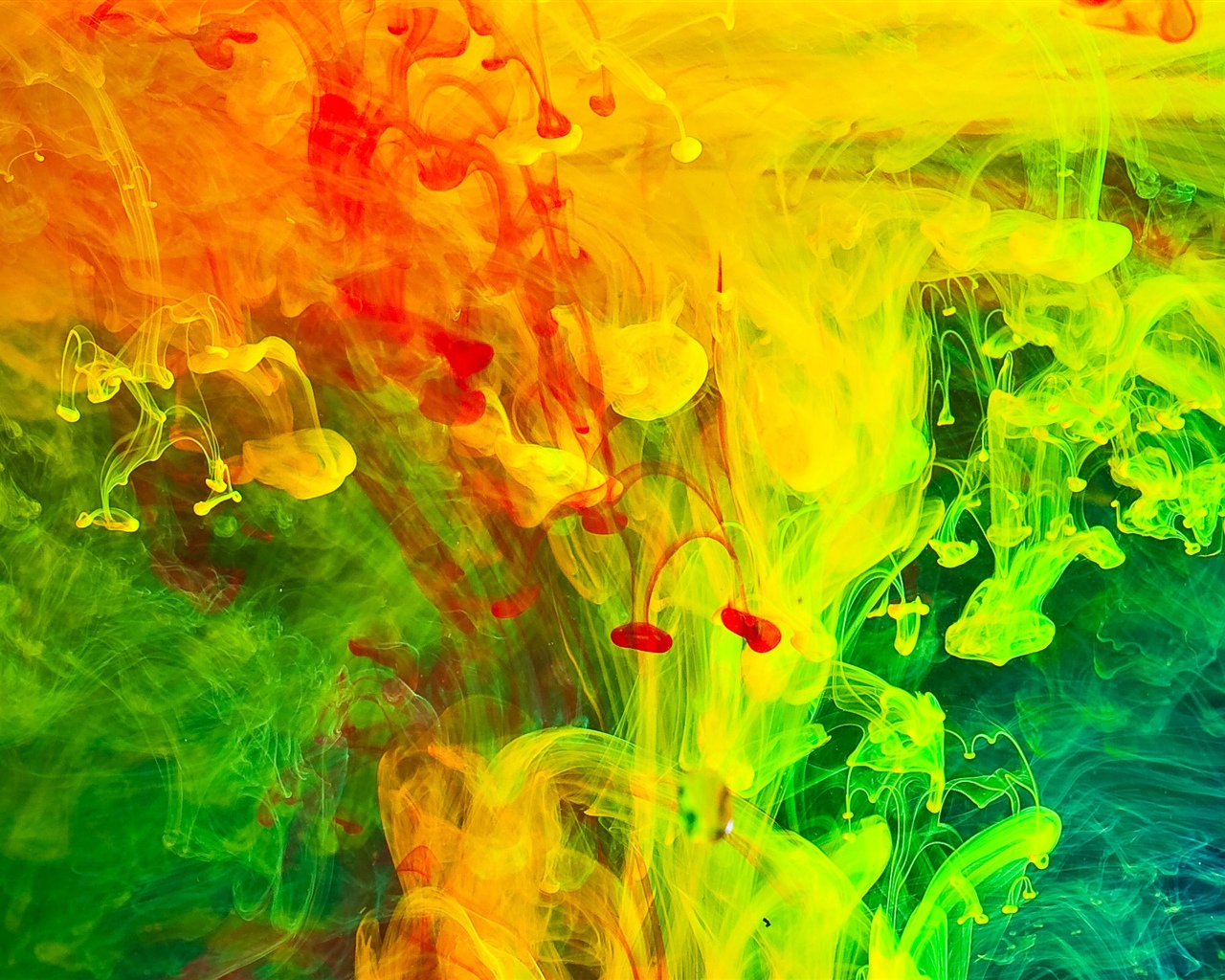 Красочная краска, дым, абстрактная картинка 1280x1024 обои