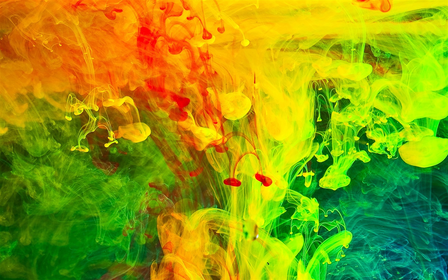 Красочная краска, дым, абстрактная картинка 1440x900 обои