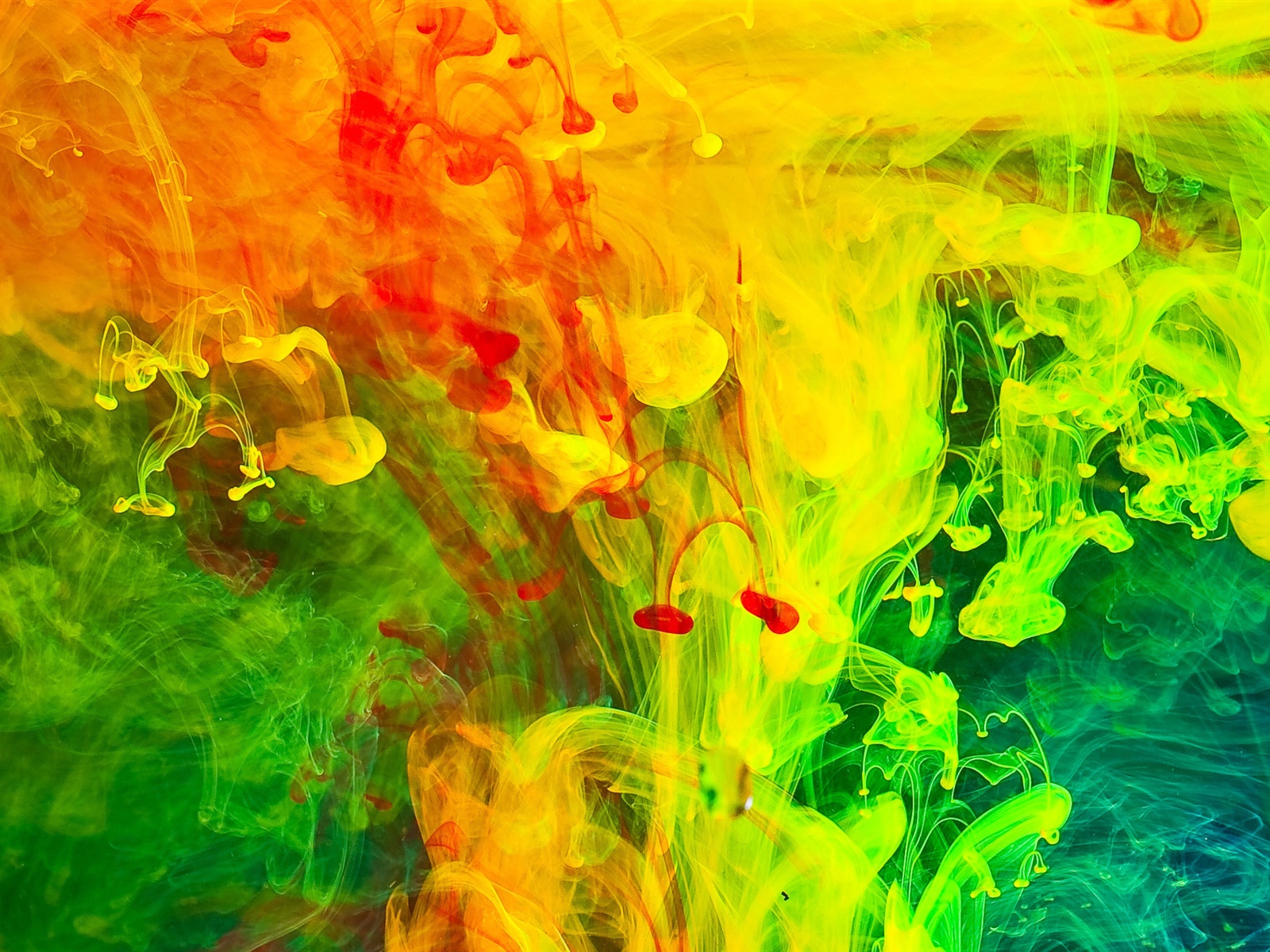 Красочная краска, дым, абстрактная картинка 1600x1200 обои