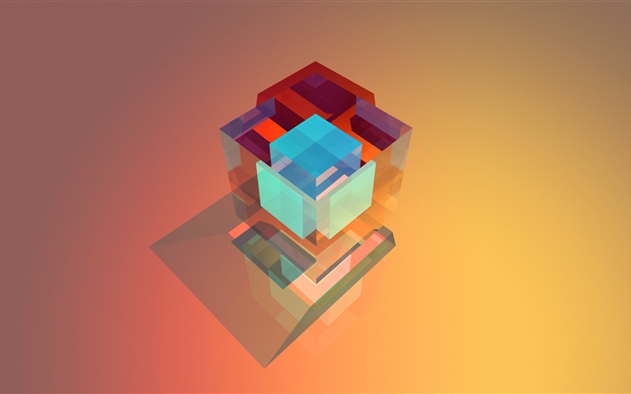 3D куб, абстракция обои,s изображение