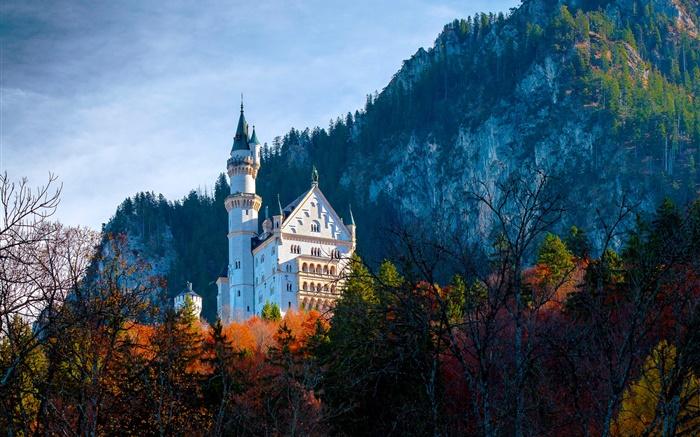 Германия, Бавария, Несванштейн Замок, осень обои,s изображение