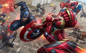 Супергерой, Железный Человек, Капитан Америка HD обои